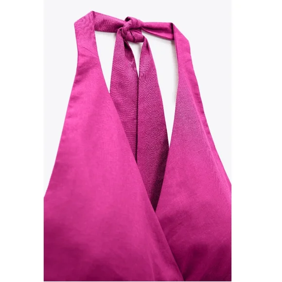 Zara Linen blend halter neck dress - Picture 8 of 8